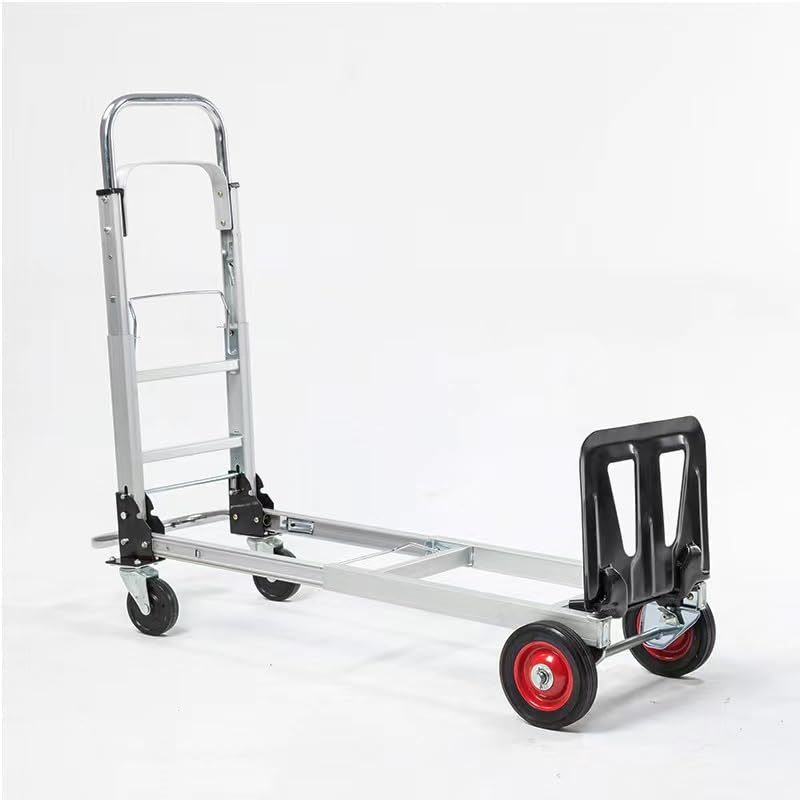 Carretilla plegable 3 en 1, capacidad 300 lbs, acero resistente miniatura 4