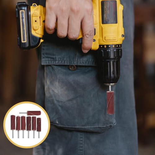 iplusmile Schleiftrommel Set 5 Stück Zylindrische Schleifstäbe Mit Gummigriff Für Präzises Schleifen Und Polieren Von Holz Metall Kunststoff Zubehör Für Rotationswerkzeuge