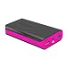 Produktbild RealPower PB-6k Color Edition, 6.000mAh Powerbank/Externer Akku/Ladegerät, 2 x Out (USB), LED Kapazitätsanzeige, für iphone, iPad, Samsung Galaxy und weitere, (Schwarz/Pink)