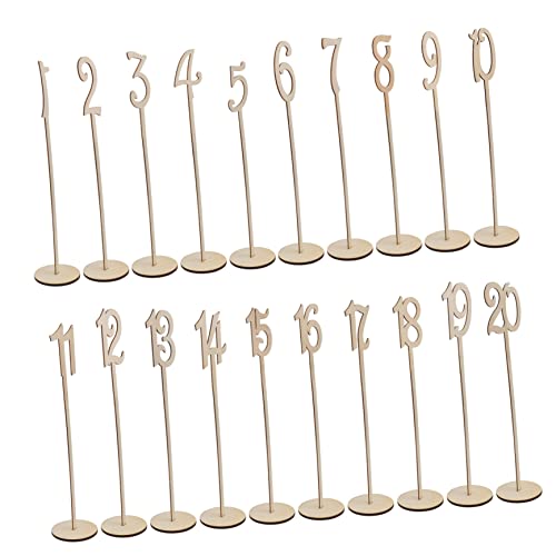 Numéros de table en bois Alipis pour anniversaire et restauration