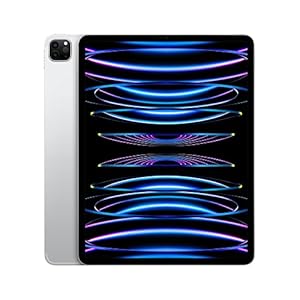 Apple iPad Pro 12.9-inch (6th Generation): with M2 chip, Liquid Retina XDR Display, 128GB, Wi-Fi 6E + 5G Cellular, 12MP front/12MP and 10MP Back Cameras, Face ID, All-Day Battery Life – Silver