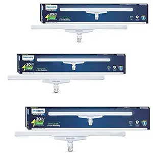 PHILIPS T Beamer 20w Rechargeable Emergency Inverter LED Light Bulb (Pack of 3), Cool Day White (929002474514_3)