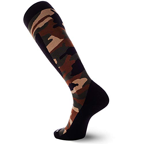 Midweight Camo Snowboard Socks – Merino Wool Winter Cold Weather OTC Ski Sock3