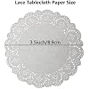 QRTSJ 100 pezzi Centrini usa e getta in pizzo bianco, Centrini di Carta Rotondo da 6,5 pollici carta per stuoia per torte per matrimoni, compleanni, torte, dessert, decorazioni per alimenti