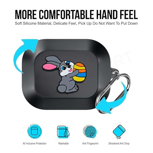 Image of Soft Silicone Case Cover Compatible for Realme Buds Air 8 (Rabbit)
