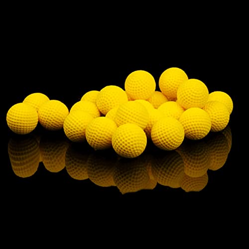 100 Stück Runden Schaummunition Refillbälle Pack Kinderspielzeug Kompatible Blasters Unterhaltung (Gelb -50pcs)