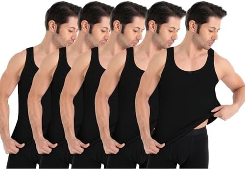 UNDEREA Unterhemd Herren – 100% Baumwolle Feinripp, atmungsaktiv & weich | Tank Top Herren | 3er/5er Pack