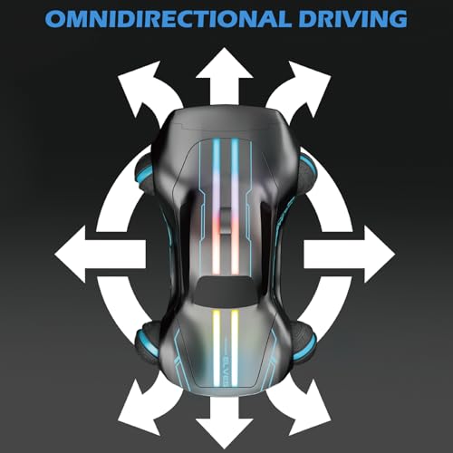 Voiture télécommandée 2.4 GHz HUIOP rotative à 360° avec pneus tout-terrain et LED - 6