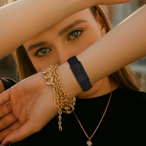 Image of Leather Magnetic Band Compatible with Apple Watch Bands 38mm 40mm 41mm 42mm 44mm 45mm 46mm 49mm, Top Grain Genuine Leather iWatch band, Designer Dressy Luxury Strap for Women Men