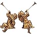Design Toscano JE930801 Trumpeting Angels of Peter's Square Holiday Statue Ornaments, Set of Two, Boy & Girl, 7 inches Wide, 13 inches Tall, Handcast Polyresin, Antique Gold Finish