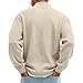 Mens Quarter Zip Pullover Corduroy Stand Collar Long Sleeve Casual Corduroy Polo Sweatshirt Lightweight Thermal Pullover Tops Half Zip Sweatshirt Winter Warm Ribbed Knit Mock Neck Sweater