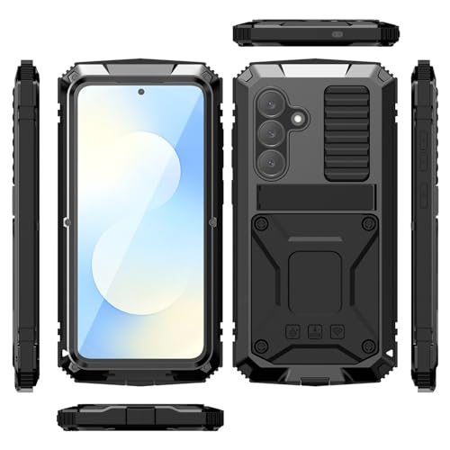 Coque Samsung S25 FE 5G silicone métal blindée noire protège écran 6.7 - 6