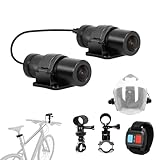 VSYSTO Helmet Cameras for Bike Motorcycle with Remote Control, WiFi 150° Wide Angle HD 1080P Front and Rear Camera Portable Waterproof Action Cam Bicycle Dash Cam, Loop Recording G-sensor(Dual Camera)