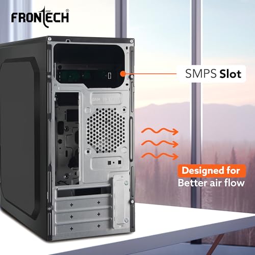 FRONTECH RIFT Silver Series Cabinet/Computer Case with HD Audio | ATX/Mini ATX Compatible | 2 Front USB - 2.0| Front Audio | Ideal for Home/Office... - Image 6