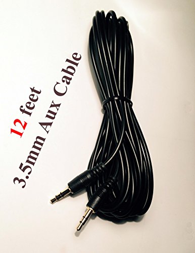 Cable auxiliar de audio Jack 3.5mm 12 FT miniatura 1