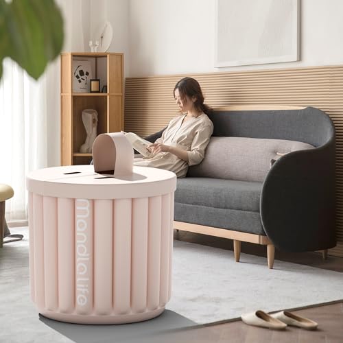 Foto de Bañera inflable con bomba eléctrica, bañera portátil para adultos, bañera de aire de estructura sin esqueleto para atletas, bañera de baño caliente para mujeres, bañera fría con tapa de 35 x 27.5 (imagen 9)