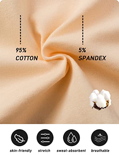 Kiench Teens Underwear Girls' Cotton Hipster Panties Basic Briefs 5 Pack2