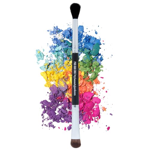 Beauty Junkees Double Ended Eyeshadow Brush - Dual Ended Blending & Shader Brush Set for Professional Eye Makeup