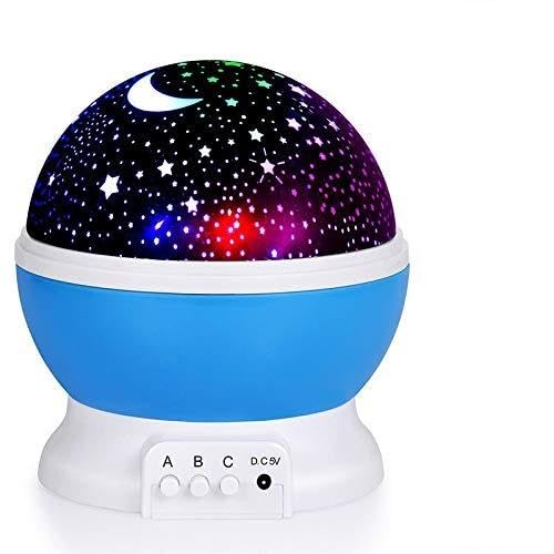 Night Light Star Projector Lamp with 360 Degree Moon Star Projection, Multi Colour, USB Cable, for Kids Room-image-14