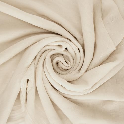 Womens-Off White Shawl Scarf - Lightweight Wrap Scarves Shawl Solid Color Sunscreen Scarve for Spring Summer Season Travel4