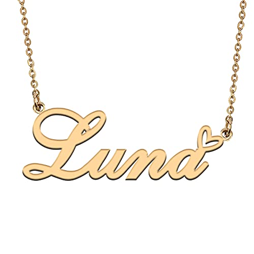 HUAN XUN Dainty Customized Name Pendant Luna Necklace Jewelry Best Friends Birthday Gifts
