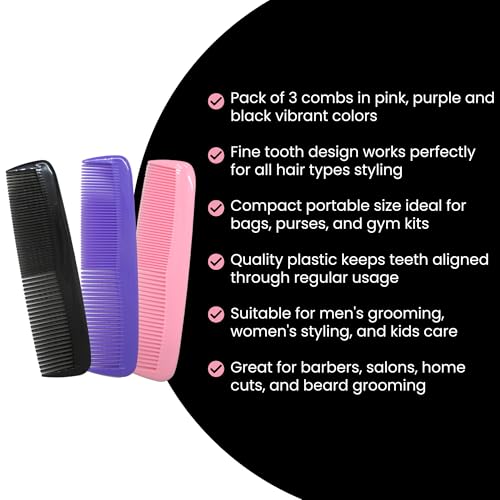 Set de 3 Peines Pocket Comb para Hombre y Mujer miniatura 4