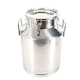 50L Milk Can Stainless Steel Milk Bucket with Sealed Lid and Portable Handle Versatile Milk Can Wine Bucket Liquid Storage Container Wine Pail Ice Bucket Milk Transport Can Tote Jug (13.2 Gallon)