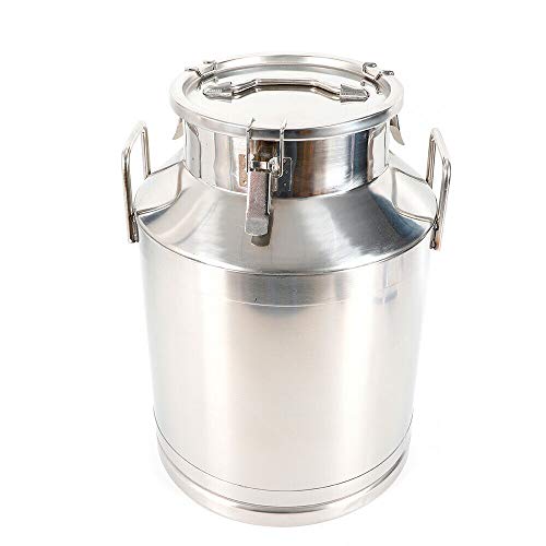 50L Milk Can Stainless Steel Milk Bucket with Sealed Lid and Portable Handle Versatile Milk Can Wine Bucket Liquid Storage Container Wine Pail Ice Bucket Milk Transport Can Tote Jug (13.2 Gallon)