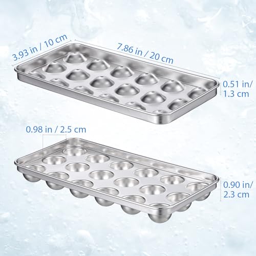 Molde de acero inoxidable para hielo redondo miniatura 5