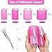 Rollers Hair Curlers Set - 36 Pieces with 4 Sizes (6 Jumbo, 6 Large, 6 Medium & 6 Small Curlers), 12 Hair Clips for Long, Thick Hair, Pink