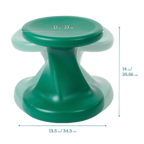 Image of ECR4Kids Twist Active Wobble Stool, 14in Seat Height, Classroom Furniture, Green