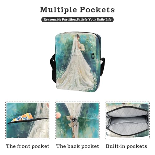 messenger bag Crossbody Bags For Women Cross Body Purses Adjustable Strap for work work - Beautiful Wedding Dress2