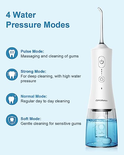 image for Operan Water Flossers for Teeth Cleaning Upgraded 300ml Cordless Water