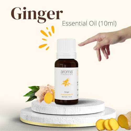 Image of Aroma Treasures Ginger Essential Oil | 100% Pure & Natural Theraputic Essential oil for healthy Skin, body, Aromatherapy - 10ml