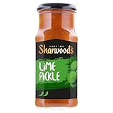 Sharwood's Indian Lime Pickle Sauce – Tangy Indian Condiment, Made With 72% Lime & Spices, 300 g Jar (Pack of 1)