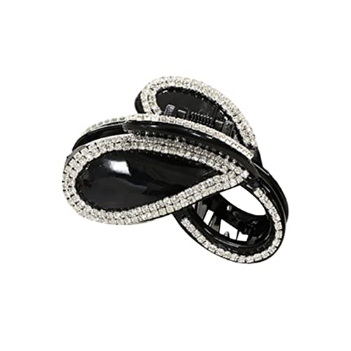 Lurrose 3 peças Hotelblack Claw M elegante cabelo criativo senhoras aperto de strass para cocar clip