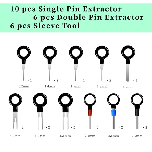 Lot de 82 outils de retrait de terminaux et extracteurs de broches pour câblage auto et maison - 5