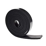 DOBTIM Neoprene Rubber Strips 1/4 (.250)" Thick X 1" Wide X 5' Long, Solid Rubber Rolls Use for Gask