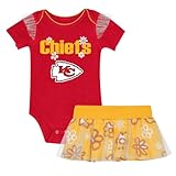 Outerstuff Girls Newborn Red Kansas City Chiefs My Team Rocks Bodysuit and Skirt Set
