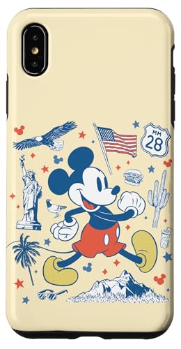 Carcasa para iPhone XS Max Disney Mickey Mouse USA Americana Collage 4th of July 250th