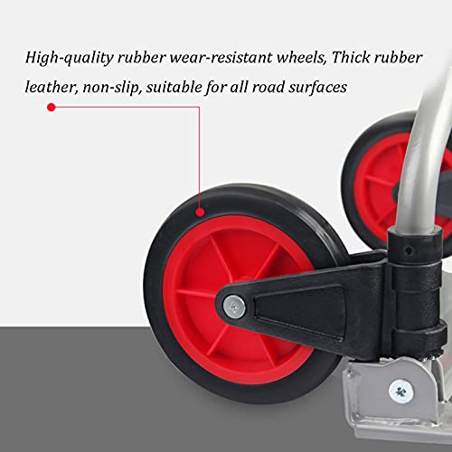Carrito plegable portátil con ruedas de goma y capacidad 80 kg miniatura 6