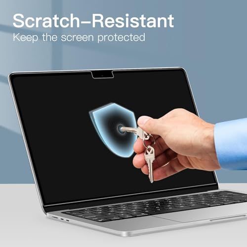 Image of OJOS 2-Pack Screen Protector for MacBook Air 13.6 inch (2025 2024 2023 2022) with (M4 M3 M2) Chip A3240 A3113 A2681 & Touch ID, Anti-Glare PET Film, Anti-Fingerprint (Matte, 2 Pcs)