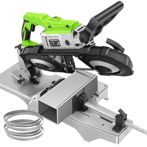 Tabletop Band Saw with Base, 6-Speed, 0-45° Cut, 12cm