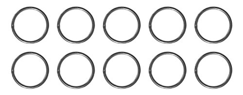 Anneaux ronds soudés en inox 316 marine 5mm x 45mm pour accastillage de bateau (Lot de 10)