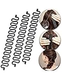 3 Pcs Hair Braiding Tool Roller With Hook Magic Hair Twist Styling Bun Maker DIY Hair Style Accessories Black