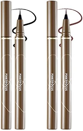 Waterproof Liquid Eyeliner Pen, Liner Pencil, High Pigmented Fine Water Eyebrow Pencil, Long Wearing, Ultra-fine Tip Smudge-proof,long Wearing, Black Gray Brown Eyeliner, Fade-proof Eye Makeup