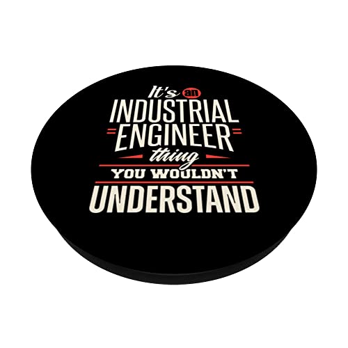 Industrial Engineer Thing Engineering Funny Apparel PopSockets Adhesive PopGrip, Black - Image 2