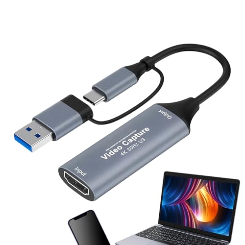 Carte de Capture USB | Enregistreur Audio | Carte de Capture USB Live Stream | pour l'enregistrement sur Ordinateur, Ordinateur Portable, PC, TV à partir d'un...