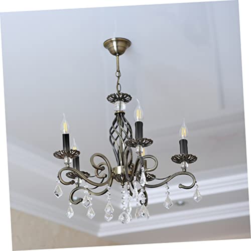 Caxusd 6Pcs Chandelier Cuff Set Plastic Candle Holders Light Socket Outlet Metal Candle Holder Light Bulb Socket Metal Candle Covers Sleeve Plastic Candle Covers Sleeves Lamp Base Sleeves #TOP1