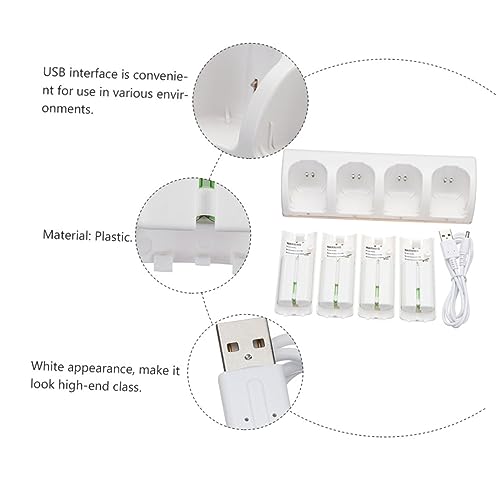 Chargeur de batterie pour vos appareils photo et jouets, station blanche USB